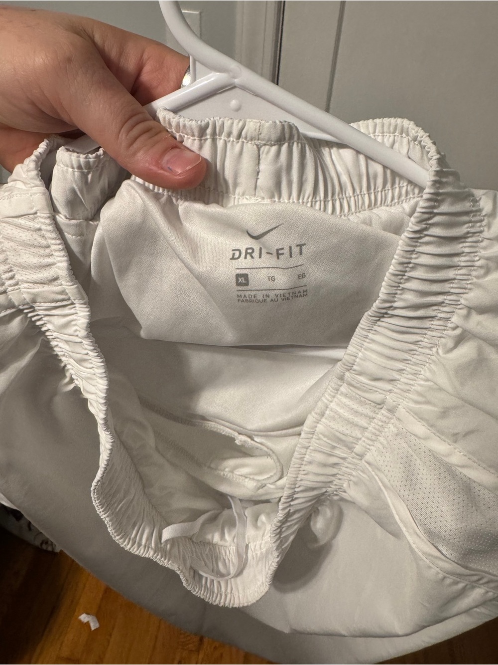 Nike White Dri-FIT Athletic Shorts